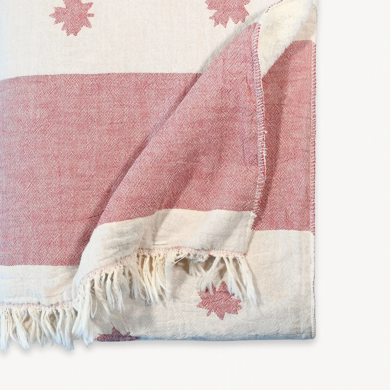 Maple Leaf Fleece Lined Throw