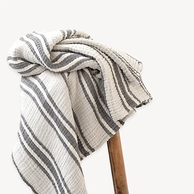 Crinkle Striped Throw
