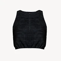 Crinkle Keyhole Tank Top