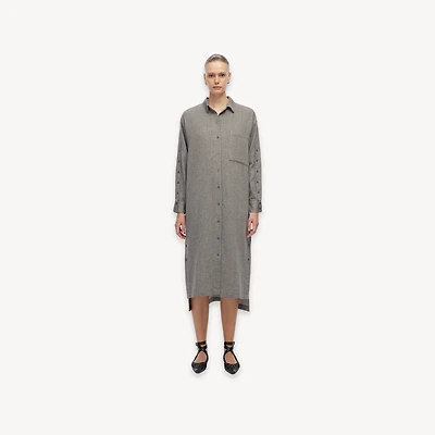 City Collection Buttoned Shirt Dress