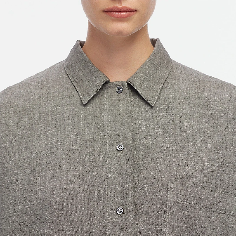 City Collection Buttoned Shirt Dress