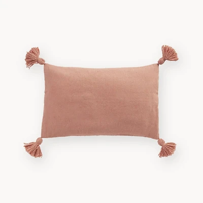 Solid Coral Moroccan Pillow - 14x22