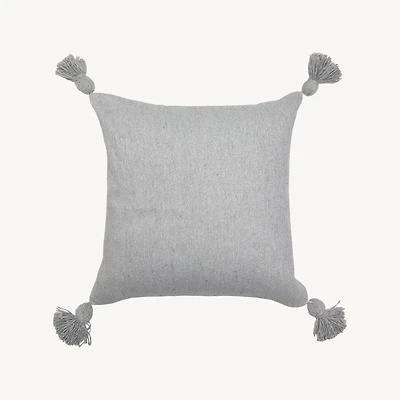 Solid Moroccan Pom Pillow - 18x18
