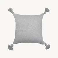 Solid Moroccan Pom Pillow - 18x18