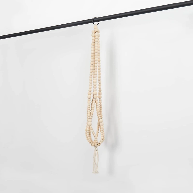 Wooden Beaded Hanging Pot Holder