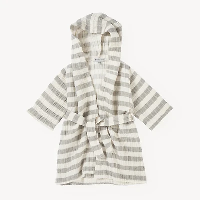 Striped Crinkle Kids Robe