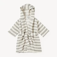 Striped Crinkle Kids Robe