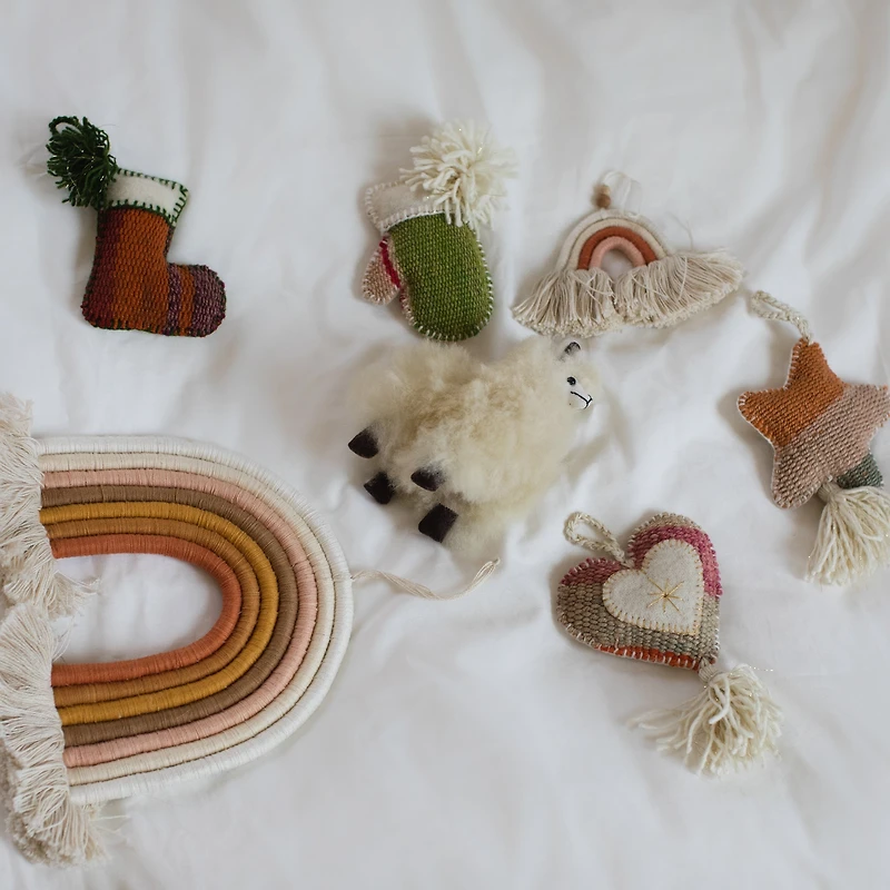 Cotton Rainbow Ornament