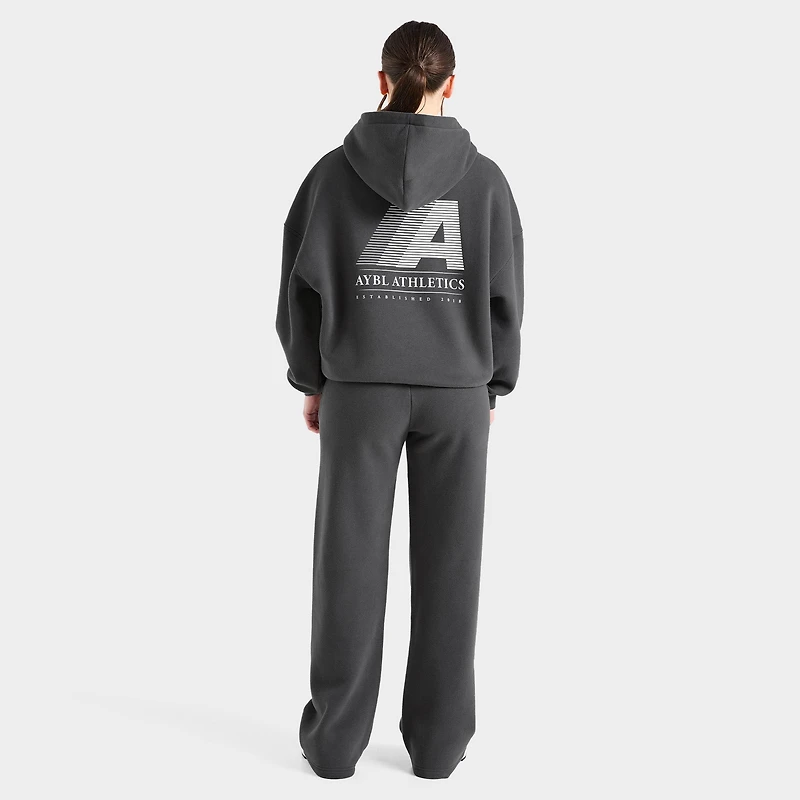 AYBL Women's Retro Athletics Oversized Hoodie / Charcoal