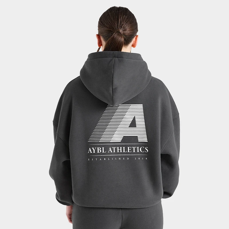 AYBL Women's Retro Athletics Oversized Hoodie / Charcoal