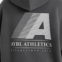 AYBL chandail à capuchon ample de sport rétro pour femme / Anthracite
