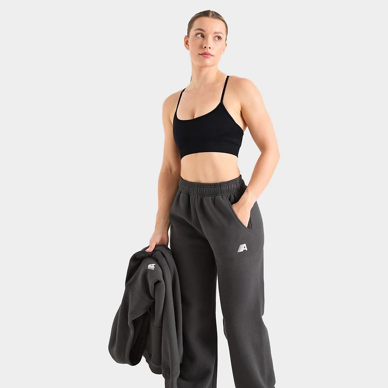 AYBL Women's Retro Athletics Oversized Straight Leg Joggers / Charcoal