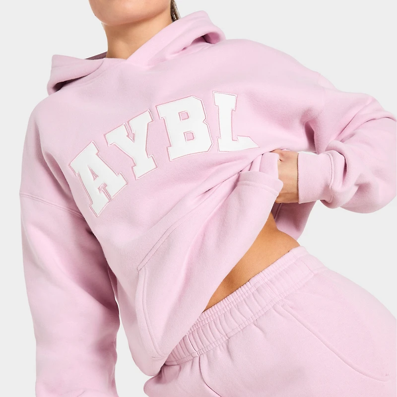 AYBL Femme Chandail à Capuchon Surdimensionné Varsity 2.0 / Rose Glacé