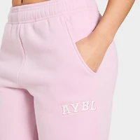 AYBL Women's Varsity 2.0 Oversized Straight Leg Jogger / Ice Pink