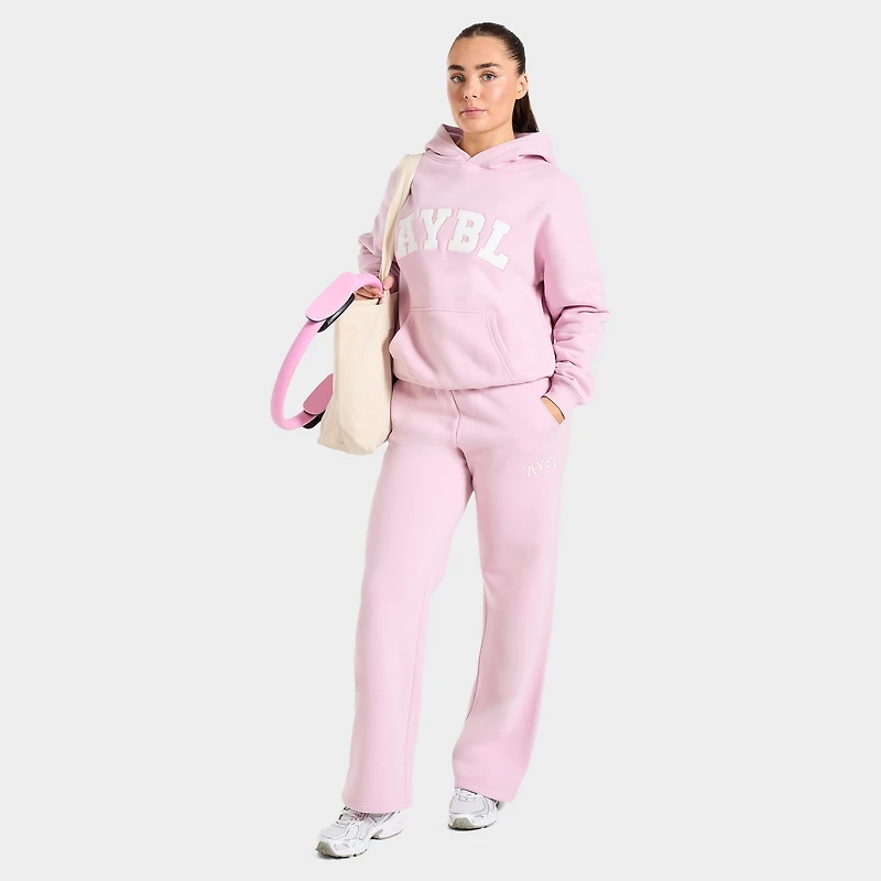 AYBL Women's Varsity 2.0 Oversized Straight Leg Jogger / Ice Pink