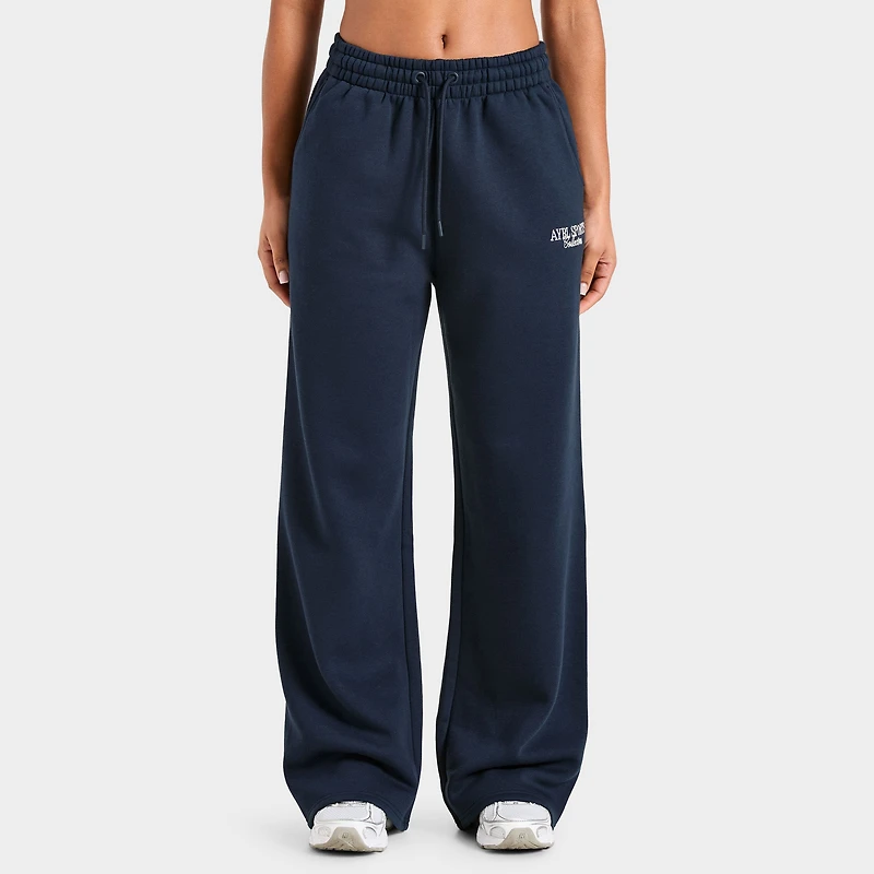 AYBL Sports Collective Pantalon de jogging ample à coupe droite / Bleu Marine Authentique