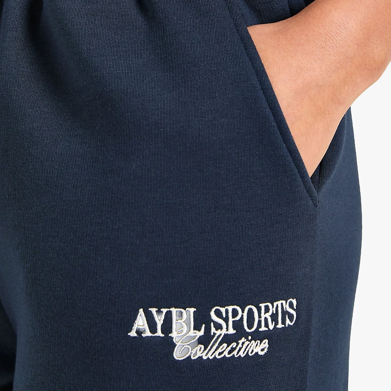 AYBL Sports Collective Pantalon de jogging ample à coupe droite / Bleu Marine Authentique