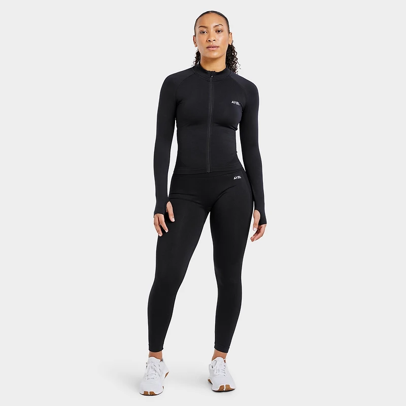AYBL Women's Empower Seamless Full Zip Jacket / Black