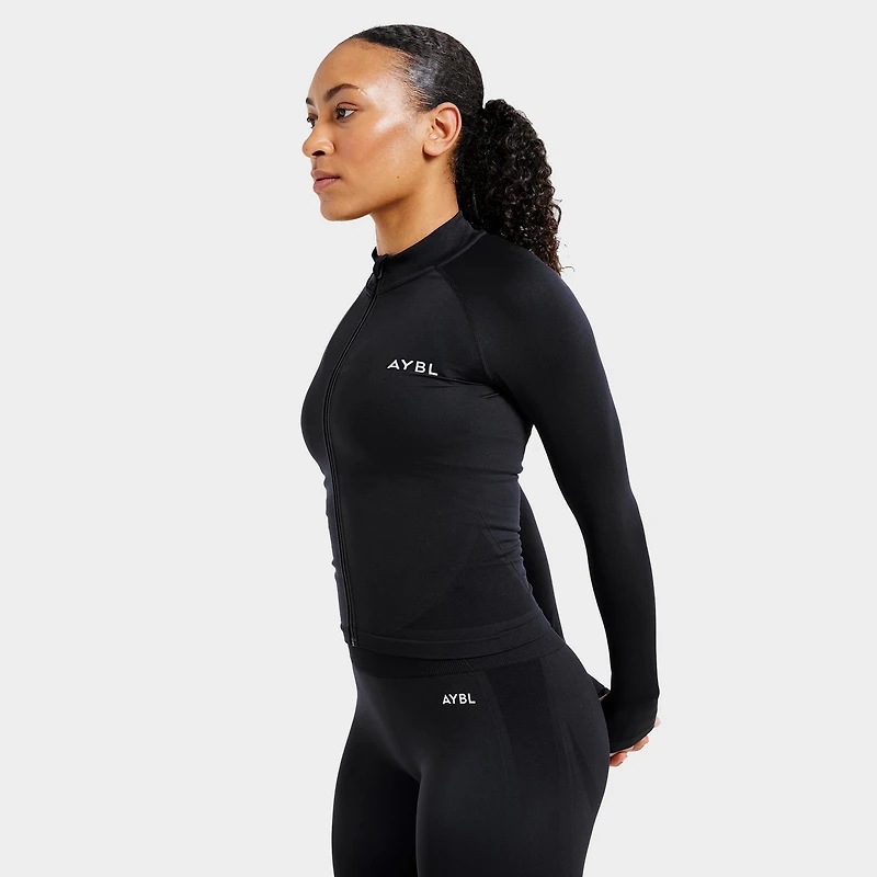 AYBL Women's Empower Seamless Full Zip Jacket / Black