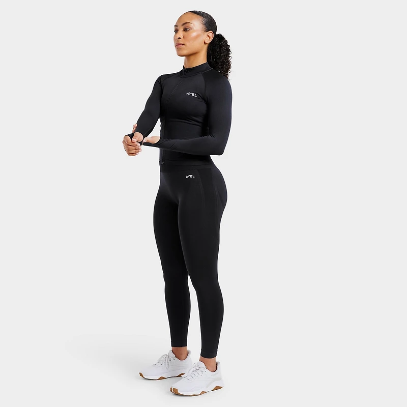 AYBL Women's Empower Seamless Full Zip Jacket / Black