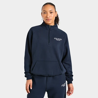 ABYL Sports Collective Chandail ample col demi-zip / Bleu marine authentique
