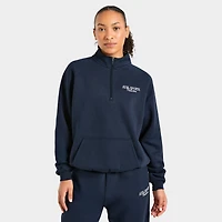 ABYL Sports Collective Chandail ample col demi-zip / Bleu marine authentique
