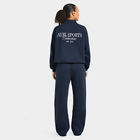 ABYL Sports Collective Chandail ample col demi-zip / Bleu marine authentique