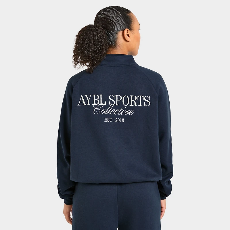 ABYL Sports Collective Chandail ample col demi-zip / Bleu marine authentique