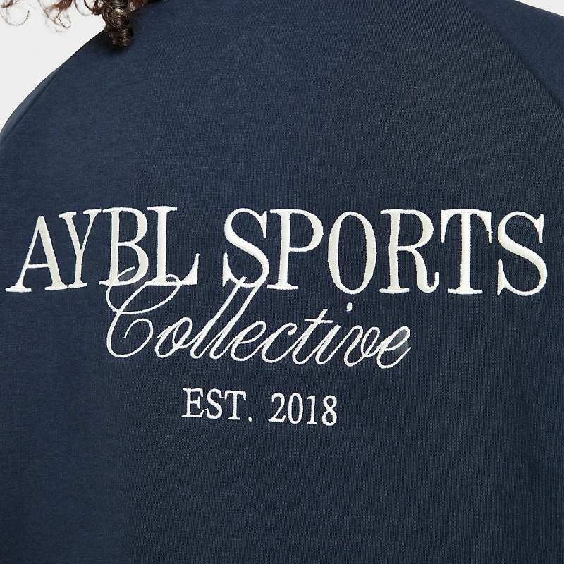 ABYL Sports Collective Chandail ample col demi-zip / Bleu marine authentique