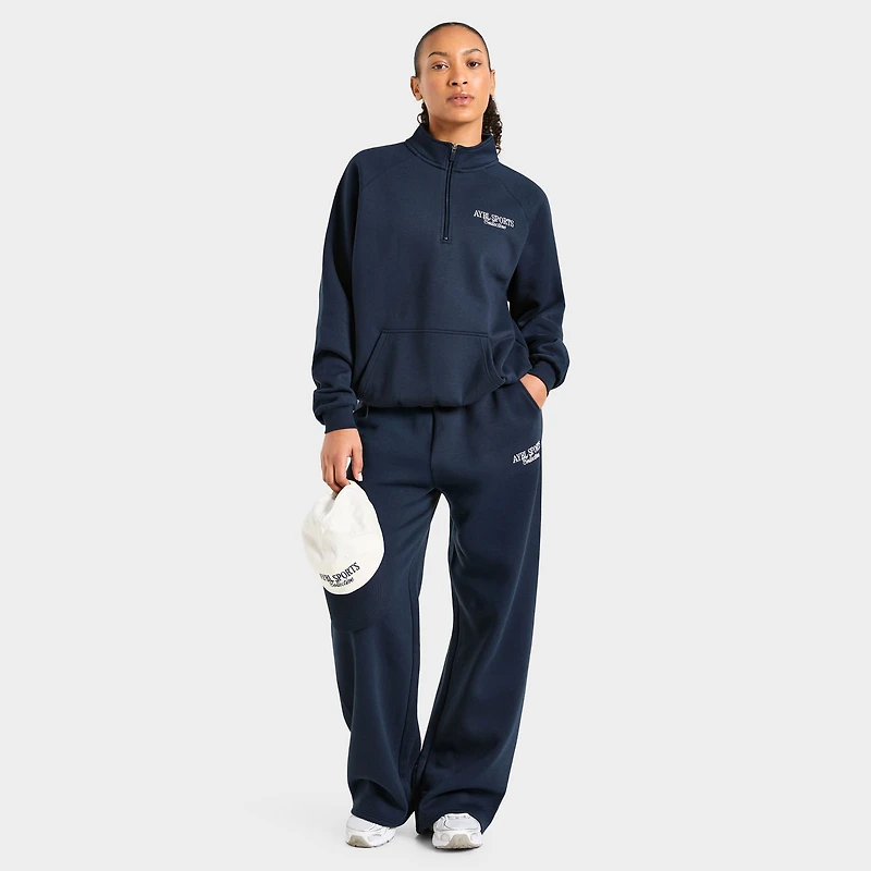 ABYL Sports Collective Chandail ample col demi-zip / Bleu marine authentique