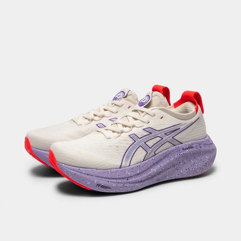 ASICS Femmes GEL-Nimbus 27 Crème / Violet Edo