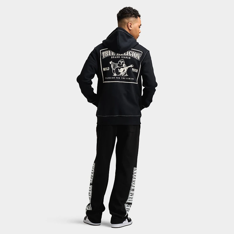 True Religion Big T Full-Zip Hoodie / Jet Black