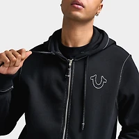 True Religion Big T Full-Zip Hoodie / Jet Black