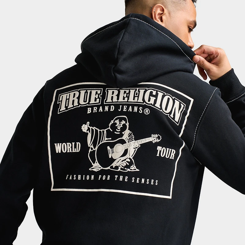 True Religion Big T Full-Zip Hoodie / Jet Black