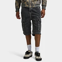 True Religion Big T Vinny Cargo Denim Shorts / Bullet Black Wash