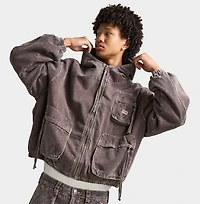 True Religion Big T Cinched Work Jacket / Brown Acid Wash