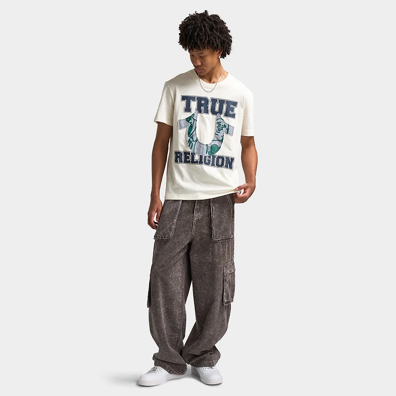 True Religion Big T Fashion Cargo Pant / Brown Acid Wash
