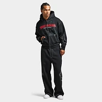 True Religion Cinched Big T Zip Up Hoodie / Jet Black
