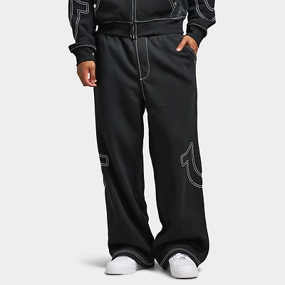 True Religion Baggy Big T Sweatpants / Jet Black