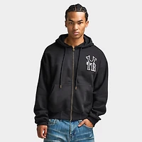 True Religion Rib Stitch Dept Zip Hoodie / Black