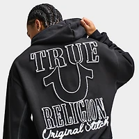 True Religion Rib Stitch Dept Zip Hoodie / Black