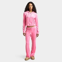Juicy Couture Women's OG Big Bling Full Zip Hoodie / Hot Pink