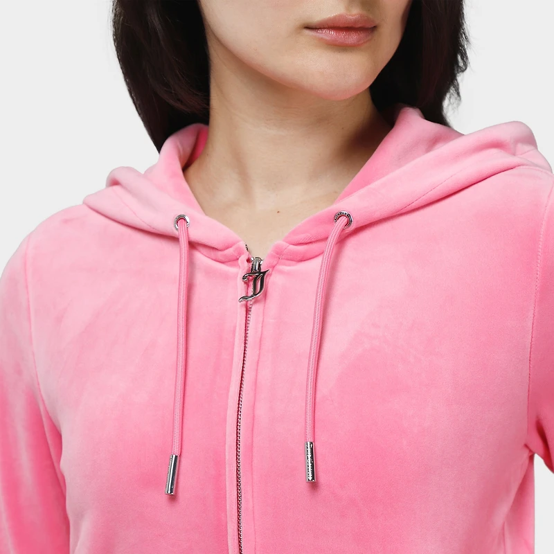 Juicy Couture Women's OG Big Bling Full Zip Hoodie / Hot Pink