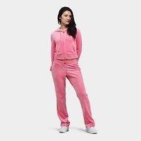 Juicy Couture Women's OG Big Bling Full Zip Hoodie / Hot Pink