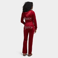 juicy Couture OG Big Bling Fullzip Hoodie / Red Dahlia