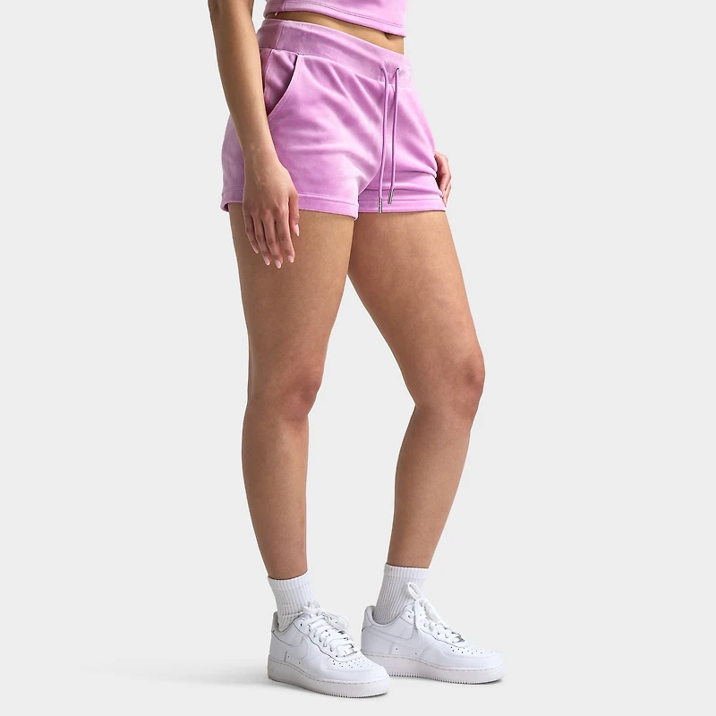 Juicy Couture Women's Luxe Velour Bling Shorts / Violet Tulle