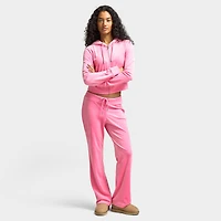 Juicy Couture Women's OG Big Bling Velour Track Pants / Hot Pink