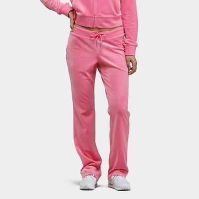 Juicy Couture Women's OG Big Bling Velour Track Pants / Hot Pink