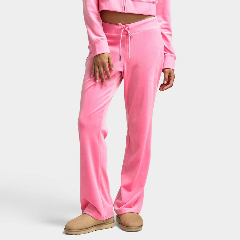 Juicy Couture Women's OG Big Bling Velour Track Pants / Hot Pink