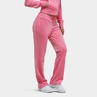 Juicy Couture Women's OG Big Bling Velour Track Pants / Hot Pink